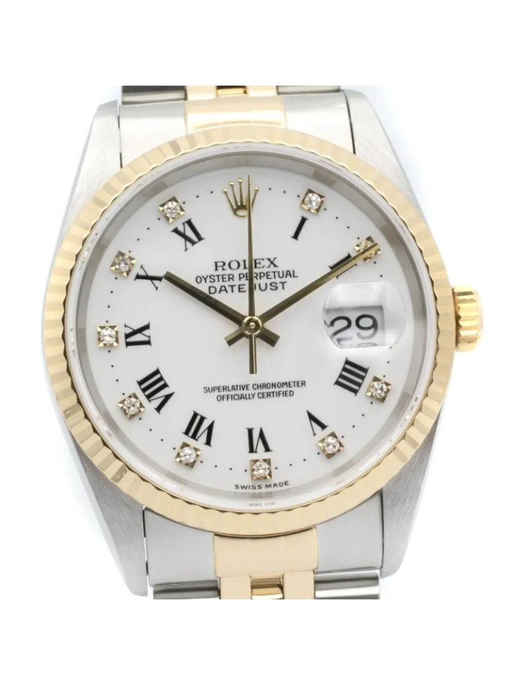 Rolex Datejust Diamond Number WH RO QP 18k Stainless Steel